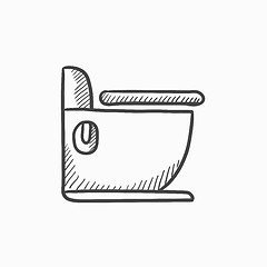 Image showing Toilet sketch icon.