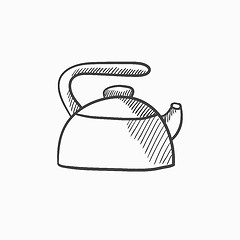 Image showing Kettle sketch icon.