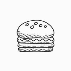 Image showing Hamburger sketch icon.