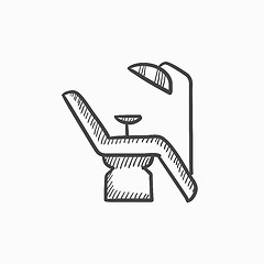 Image showing Dental chair sketch icon.