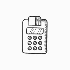 Image showing Cash register sketch icon.