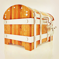 Image showing The chest. 3D illustration. Vintage style.