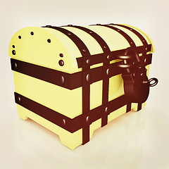 Image showing The chest. 3D illustration. Vintage style.