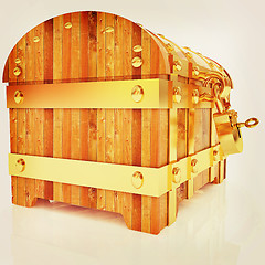 Image showing The chest. 3D illustration. Vintage style.