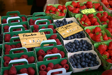 Image showing Berries at French market