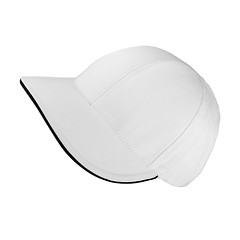 Image showing White Baseball Hat Isolated 
