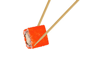 Image showing Sushi roll  isolated on white