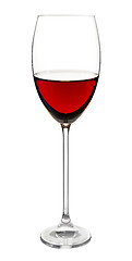 Image showing Red wine in a glass