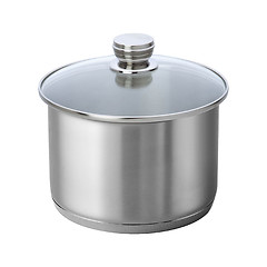 Image showing stainless steel cooking pot isolated