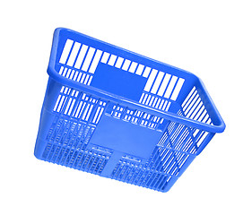 Image showing blue shopping basket