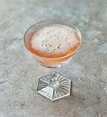 Image showing glass of pink champagne