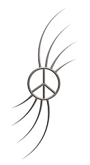 Image showing pacific symbol with thorns - 3d illustration