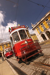 Image showing EUROPE PORTUGAL LISBON TRANSPORT FUNICULAR TRAIN
