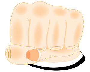 Image showing Fist of the person on white