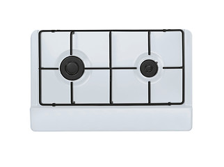 Image showing modern gas stove two burners