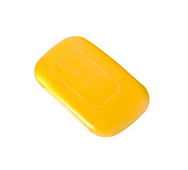 Image showing Yellow soap isolated 