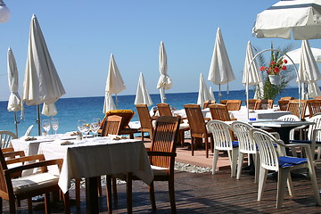 Image showing Beachfront restaurant