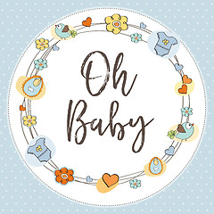 Image showing delicate baby shower card