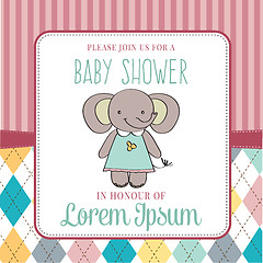 Image showing baby shower card with cute little mouse