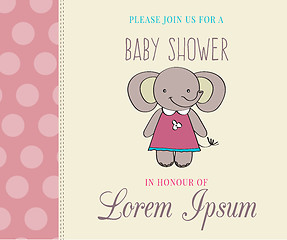 Image showing baby shower card with cute little mouse