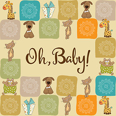 Image showing baby shower card with animals