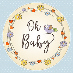 Image showing baby boy shower card 