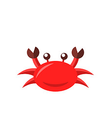 Image showing Cartoon funny crab isolated on white background
