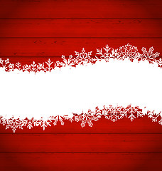 Image showing Snowflakes border for Happy New Year