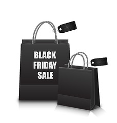 Image showing Sale Shopping Bags with Discount for Black Friday Sales -