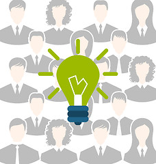 Image showing Group of business people gather together, process of generating 
