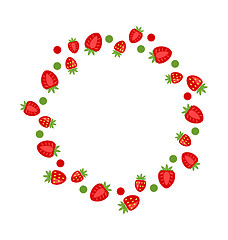 Image showing  Abstract Frame Made of Strawberry