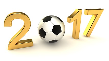 Image showing Year 2017 soccer ball