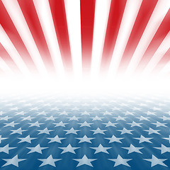 Image showing Stars and Stripes perspective background 