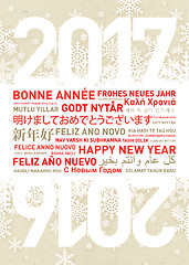 Image showing Happy new year card from all the world