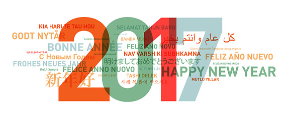 Image showing Happy new year from the world