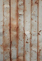 Image showing old rusty sheet metal wall