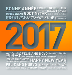 Image showing Happy new year card from the world