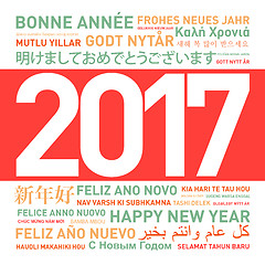 Image showing Happy new year card from the world