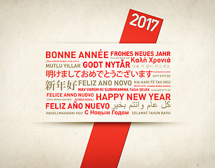 Image showing Happy new year card from the world