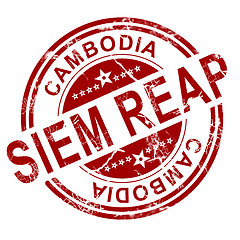 Image showing Red Siem Reap stamp 
