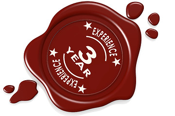 Image showing Label seal of 3 year experience