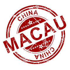 Image showing Red Macau stamp 