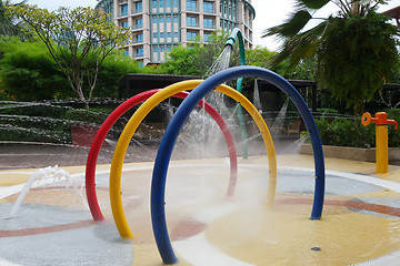 Image showing Spray ground in water park