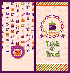 Image showing Halloween Postcards. Vertical Banners