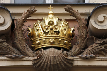 Image showing Crown, Kinsky Palace, Old town square, Prague