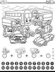 Image showing maths activity coloring page