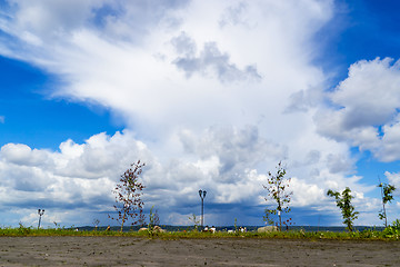 Image showing Cloudscape in city park