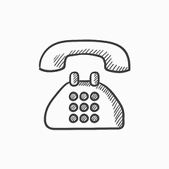 Image showing Telephone sketch icon.