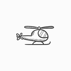 Image showing Helicopter sketch icon.