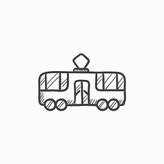 Image showing Tram sketch icon.